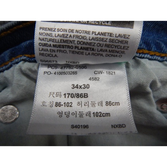 Denizen Levi's‎ Jeans Men's 34x30 (Fits 32x28) Blue Straight Leg Mid-Rise - Picture 6 of 10